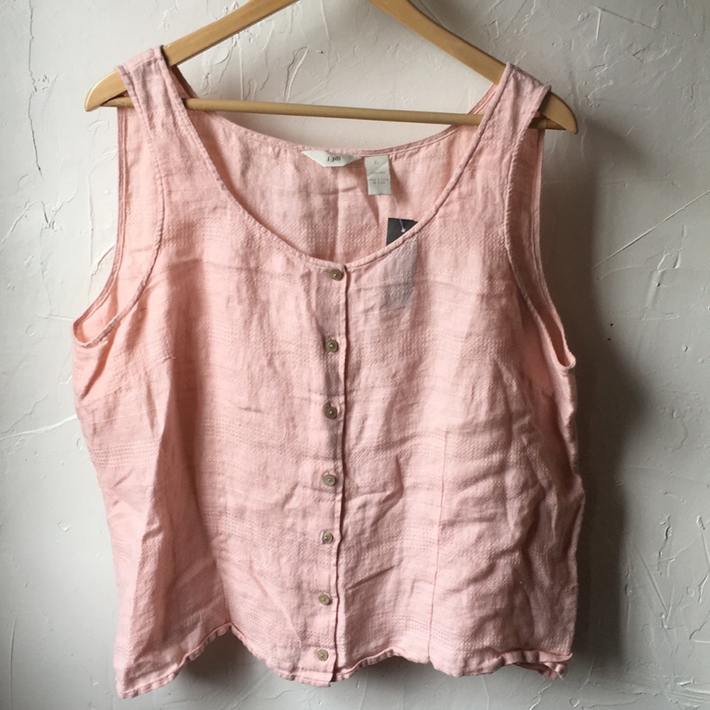 J. Jill Embroidered button-up tank